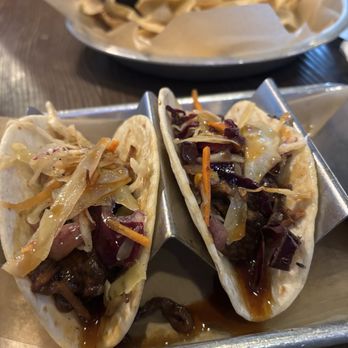Gato Taco & Tequila - This is "The Willie Nelson" you get three tacos and you can see the bowl of chips and queso behind! - Mexican Near Me - Irwin, Pennsylvania Gato Taco & Tequila - This is "The Willie Nelson" you get three tacos and you can see the bowl of chips and queso behind! - Mexican Near Me - Irwin, Pennsylvania
