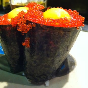 Sushi Pier - Tobiko with quail egg - Sushi Bars Near Me - Reno, Nevada Sushi Pier - Tobiko with quail egg - Sushi Bars Near Me - Reno, Nevada