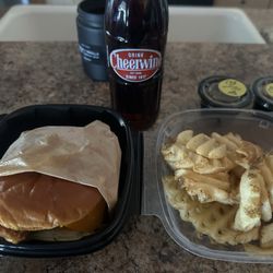 PDQ Brooksville - Buffy Bleu Sandwich Meal & Bottle Cheerwine