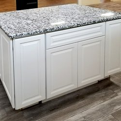 Newport White kitchen island