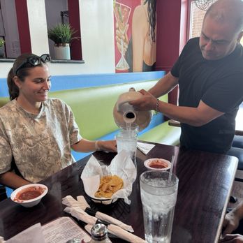 Tequila's Mexican Restaurant - Water refills from a pottery vase - Mexican Near Me - Jacksonville, Florida Tequila's Mexican Restaurant - Water refills from a pottery vase - Mexican Near Me - Jacksonville, Florida