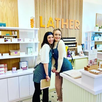 LATHER - The lovely hosts of our pamper party - manager Lauren and excellent teacher Jacqueline!! - Cosmetics & Beauty Supply Near Me - Pasadena, California LATHER - The lovely hosts of our pamper party - manager Lauren and excellent teacher Jacqueline!! - Cosmetics & Beauty Supply Near Me - Pasadena, California
