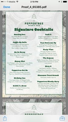 Menu photo 2 Pepper Tree Lounge Union City, CA