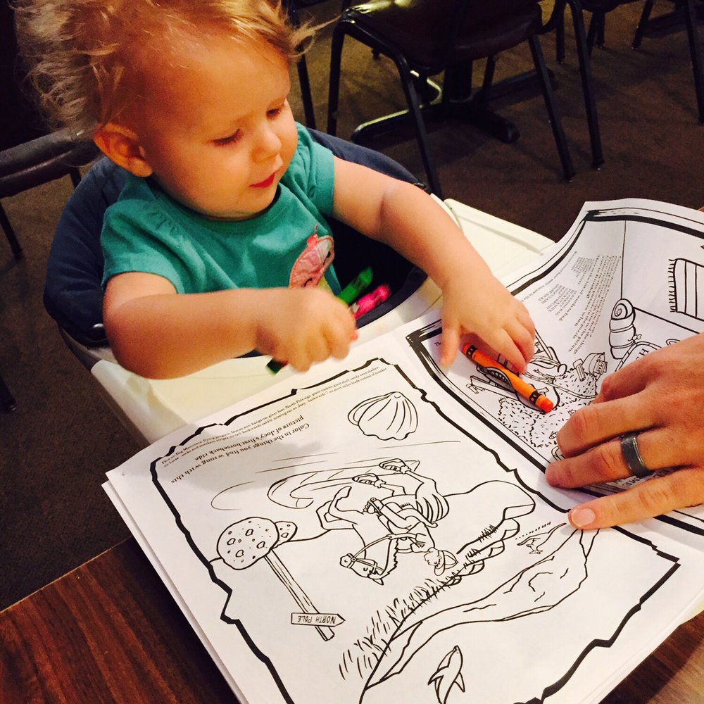 Hitchin Post Grill - Coloring activity book for kids. - New American Near Me - Bevington, Iowa