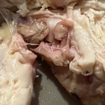 Pecan Craft Kitchen - Gelatinous chicken which the chef said was safe to eat. The thighs which I didn't take a pic of were worse. - Southern Near Me - St Johns, Florida