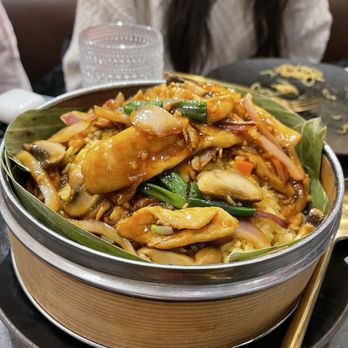 Jing Chinese Restaurant - House special fried rice with chicken on a lotus leaf - Chinese Near Me - Toronto, Ontario
