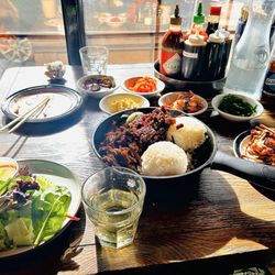 Iron Pot - Mix plate Bulgogi and Spicy grilled chicken