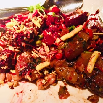 Linger - Roasted Beet salad all mixed up together with the dry ingredients. Another winner salad! - Asian Fusion Near Me - Denver, Colorado Linger - Roasted Beet salad all mixed up together with the dry ingredients. Another winner salad! - Asian Fusion Near Me - Denver, Colorado