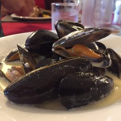 The Belvedere - Mussels appetizer m.  Also came with a warm crusty loaf of bread and a lemon in a bowl of water