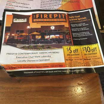 The Firepit Wood Fired Grill - Coupon - New American Near Me - Irwin, Pennsylvania The Firepit Wood Fired Grill - Coupon - New American Near Me - Irwin, Pennsylvania