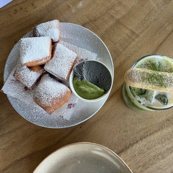 Between Us - beignets & Matcha Latte Tiramisu - Breakfast & Brunch Near Me - San Diego, California
