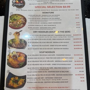 Grandpa's Kitchen - Grill Bar 168 - Menu - Vietnamese Near Me - Garden Grove, California