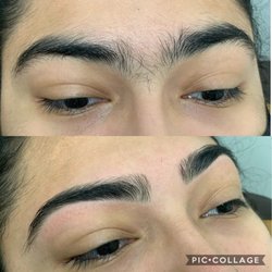 Karma Eyebrow Threading and Henna - Before and after threading