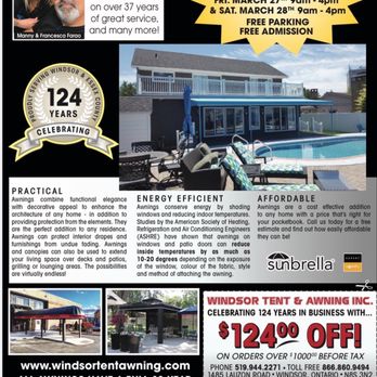Windsor Tent & Awning - Annual Open House Party! - Awnings Near Me - Windsor, Ontario Windsor Tent & Awning - Annual Open House Party! - Awnings Near Me - Windsor, Ontario