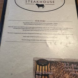 Shiloh Steakhouse - Menu