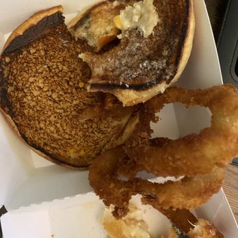 Portillo's Addison - Burnt bun and burnt onion rings - Hot Dogs Near Me - Addison, Illinois