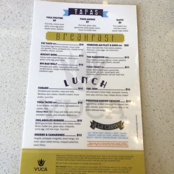 Yuca By Cedar - Menu - Breakfast & Brunch Near Me - Bellevue, Kentucky Yuca By Cedar - Menu - Breakfast & Brunch Near Me - Bellevue, Kentucky