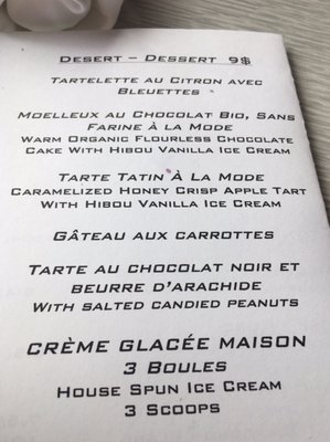 Menu photo 5 Le Hibou Wakefield, QC Menu photo 5 Le Hibou Wakefield, QC