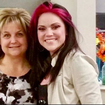 Creative Hair & Nails - me on left (look at that awesome cut and color) and Jennie who styled me! - Hair Salons Near Me - Boulder City, Nevada