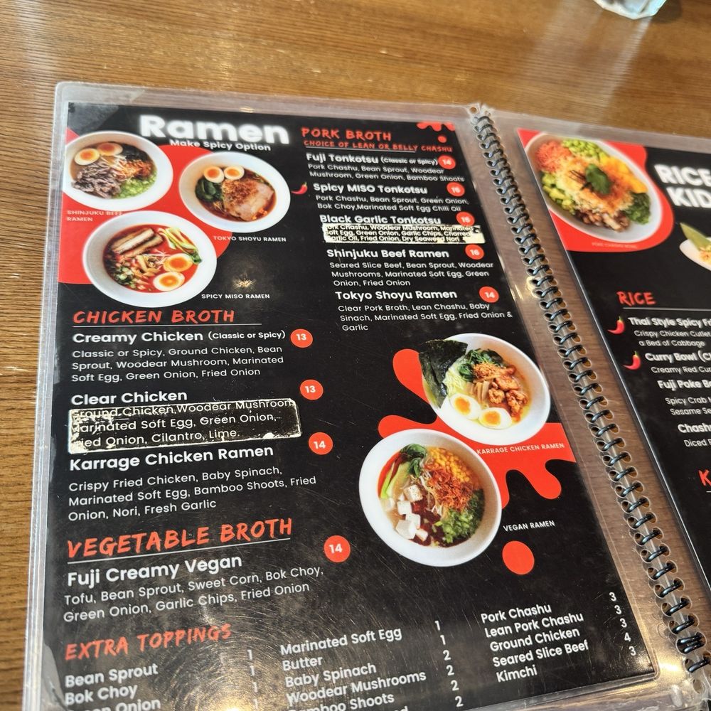 Fuji Ramen - Menu - Japanese Near Me - League City, Texas