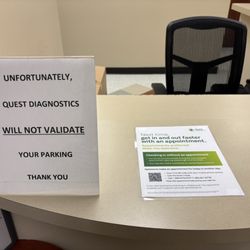 Quest Diagnostics - Parking in the adjacent garage is $5 (November 2024)