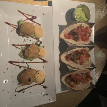 Station 4 - Shrimp taco & Maryland Style Mini Crab Cake Bites - New American Near Me - Washington, DC, District of Columbia