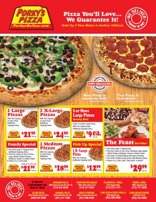 Menu photo 6 Porky's Pizza Anaheim, CA