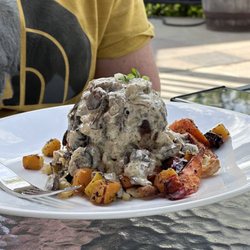 The Island Restaurant - Elk Rissole (ground elk stuffed with cheese)