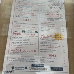 Dennett’s Wharf - Menu