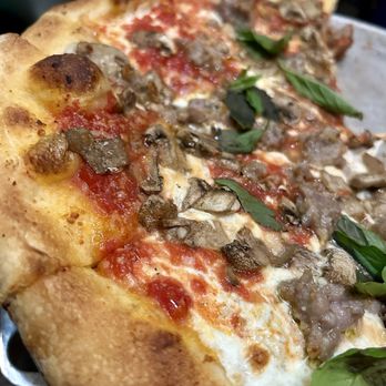 Patsy's Pizzeria - Sausage and Mushroom Pizza - Italian Near Me - New York, New York Patsy's Pizzeria - Sausage and Mushroom Pizza - Italian Near Me - New York, New York