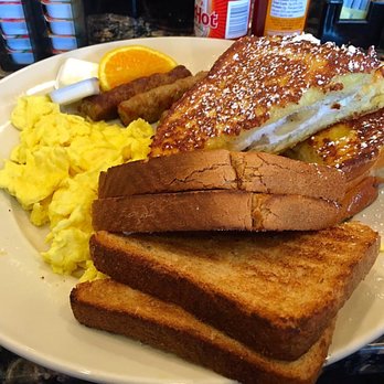 Ball Square Cafe - Fit for a Queen with Banana Stuffed French toast! - Breakfast & Brunch Near Me - Somerville, Massachusetts