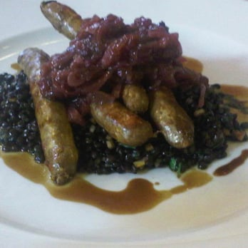Café Imperial - Lamb sausage wih lentil ragout and caramelized red onions - Czech Near Me - Prague, Puerto Rico