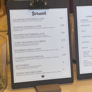 JoJo’s Espresso - Seasonal Harry Potter themed fall menu - Coffee & Tea Near Me - Germantown, Tennessee