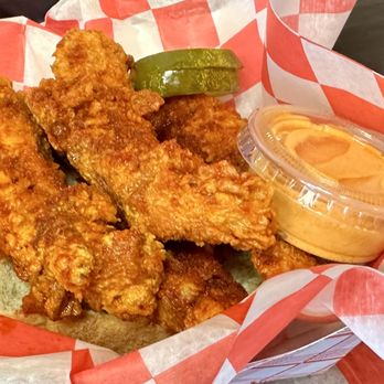 Hangry Joe's Hot Chicken - Chicken tenders - Medium! - Sandwiches Near Me - Herndon, Virginia Hangry Joe's Hot Chicken - Chicken tenders - Medium! - Sandwiches Near Me - Herndon, Virginia