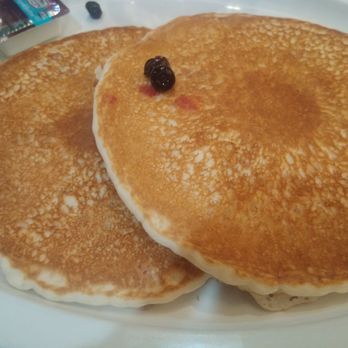 Three Bear Restaurant - Huckleberry pancakes (they're inside) - American Near Me - West Yellowstone, Montana