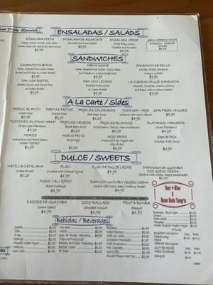 Menu photo 6 La Cubana Glendale, CA