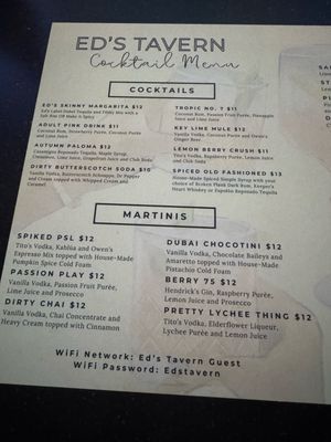 Menu photo 3 Ed's Tavern Bradenton, FL