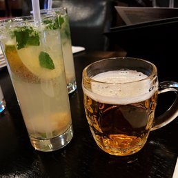 Lychee mojito & beer