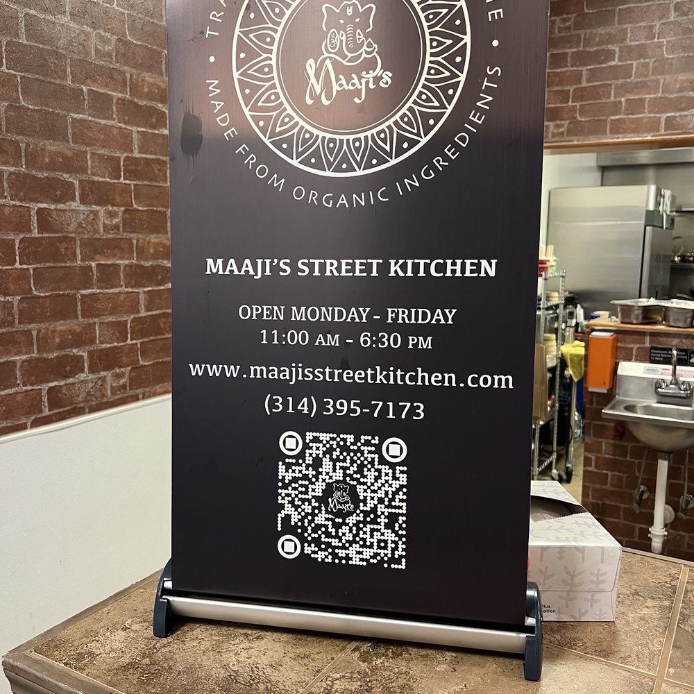 Maaji’s Street Kitchen - Older sign hours are now 8:30 - Indian Near Me - Saint Ann, Missouri