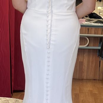 Continental Cleaners - before, everything is lumpy and not neat, so much extra fabric around bodice. (i wanted my dress to be tight and fitted.) - Sewing & Alterations Near Me - Poway, California Continental Cleaners - before, everything is lumpy and not neat, so much extra fabric around bodice. (i wanted my dress to be tight and fitted.) - Sewing & Alterations Near Me - Poway, California