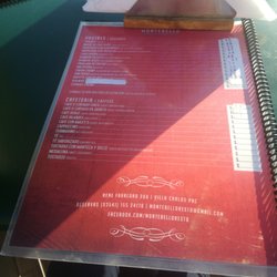 Montebello - Mirador Resto y Café - Carta de cafetería