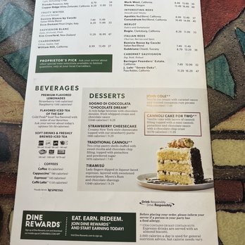 Carrabba's Italian Grill - Menu (back) - Italian Near Me - Aurora, Colorado Carrabba's Italian Grill - Menu (back) - Italian Near Me - Aurora, Colorado