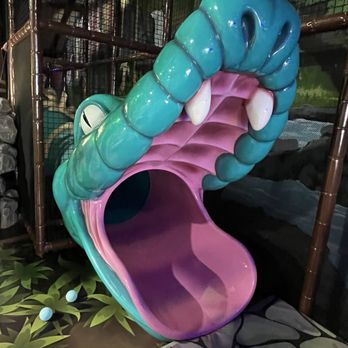Lost Worlds Dinotopia - Slide exit - Indoor Playcenter Near Me - Madison, Tennessee