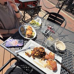 Crazy Horse - Blackened Salmon with Smash Potatoes, corn and beans was so delicious.  Pork Tenderloin Sliders were also so freaking good.