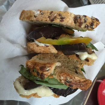 Jonny Aldana - Vegan eggplant and mayo mini sandwich. - Wine Bars Near Me - Barcelona, B Jonny Aldana - Vegan eggplant and mayo mini sandwich. - Wine Bars Near Me - Barcelona, B