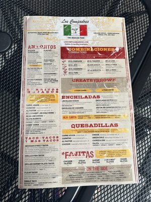 Menu photo 8 Los Compadres Mexican Restaurant Sparks, NV