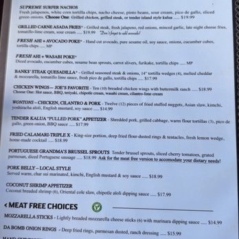 Kalapaki Joes - Menu - Seafood Near Me - Poipu, Hawaii Kalapaki Joes - Menu - Seafood Near Me - Poipu, Hawaii