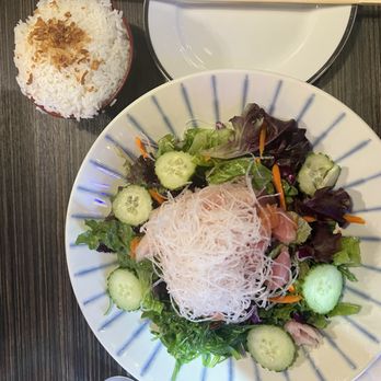 Sushiya - Sashimi Salad with side of Rice. - Sushi Bars Near Me - San Dimas, California Sushiya - Sashimi Salad with side of Rice. - Sushi Bars Near Me - San Dimas, California