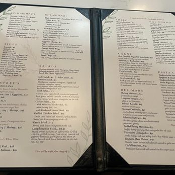 Vinny's Cafe - Dining room menu - Italian Near Me - Baltimore, Maryland