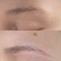 IDOLIZE Brows And Beauty Rea Farms - Before (top) and After (bottom)
